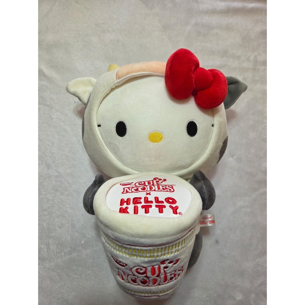 Kidrobot Hello Kitty x Cup Noodles Cow Plush 16" Sanrio Nissin 2022